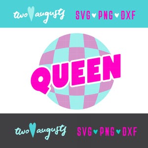 Grande reine boule disco | svg | miroir | danse | fête | éclat | paillettes | féminine | Années 70 | Années 80 | png | dxf | couper le fichier | Cricut | silhouette | conception