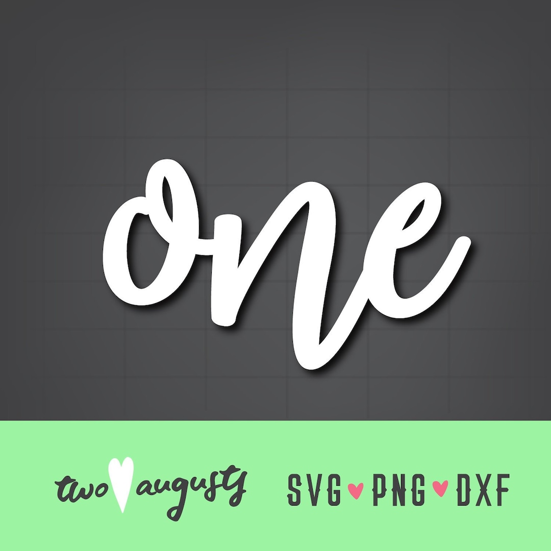 One Hand-lettered Style SVG, DXF, PNG, File, Design, Cricut, Silhouette ...
