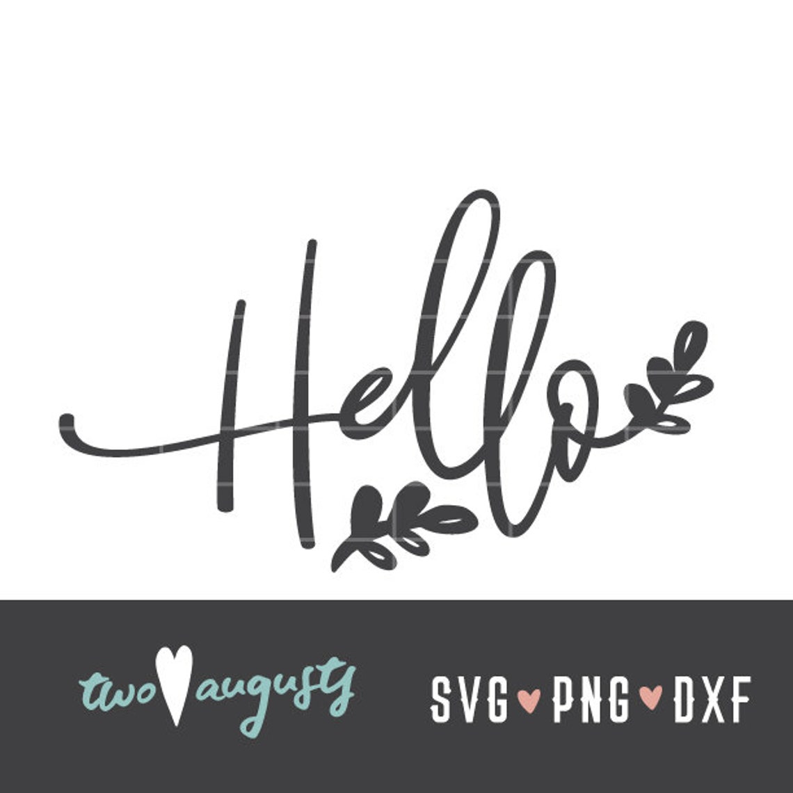 Hello Cursive Design File Home Decor SVG DXF PNG - Etsy