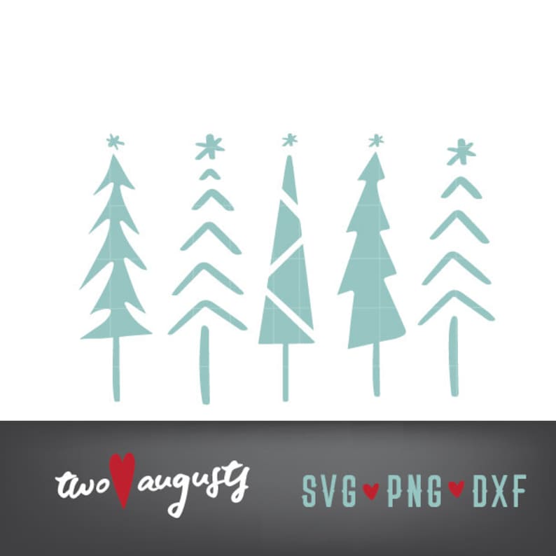 Tall Skinny Christmas Trees Set SVG DXF PNG Christian Cut Etsy Canada