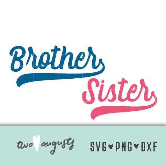 Brother Sister Baseball Swash SVG DXF & PNG Baseball Etsy
