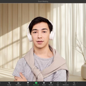 Minimalist Interior Zoom Background Professional Virtual Meeting Setup Natural Window Light Collection Modern Home Office Design Clean White Wall Scene Digital Backdrop Package Premium Quality Content Commercial License Include Professional