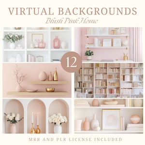 Blush Pink Background Home Office Backdrop Virtual Background for Video Call Background Zoom Backdrop Conference Meeting Background Zoom