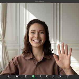 Minimalist Interior Zoom Background Professional Virtual Meeting Setup Natural Window Light Collection Modern Home Office Design Clean White Wall Scene Digital Backdrop Package Premium Quality Content Commercial License Include Professional