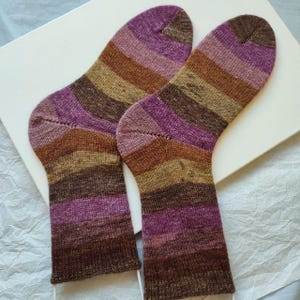 Yak wool socks men warm cozy knit socks size 43 natural wool gift handmade striped socks soft hiking socks for him winter