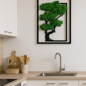 Decor Moss wall art Tree of Life Wall Moss Decor Large Wall Art Image of moss, Natural moss, mix colours, Reindeermoos Gift for