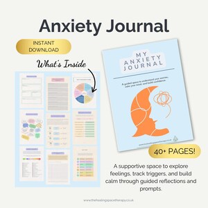 Teen Anxiety Journal: Arbeitsbuch für psychische Gesundheit zum Stressabbau (Digitaler Download)