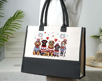 Personlig Americana Canvas Tote Bag: Patriotisk 4 juli