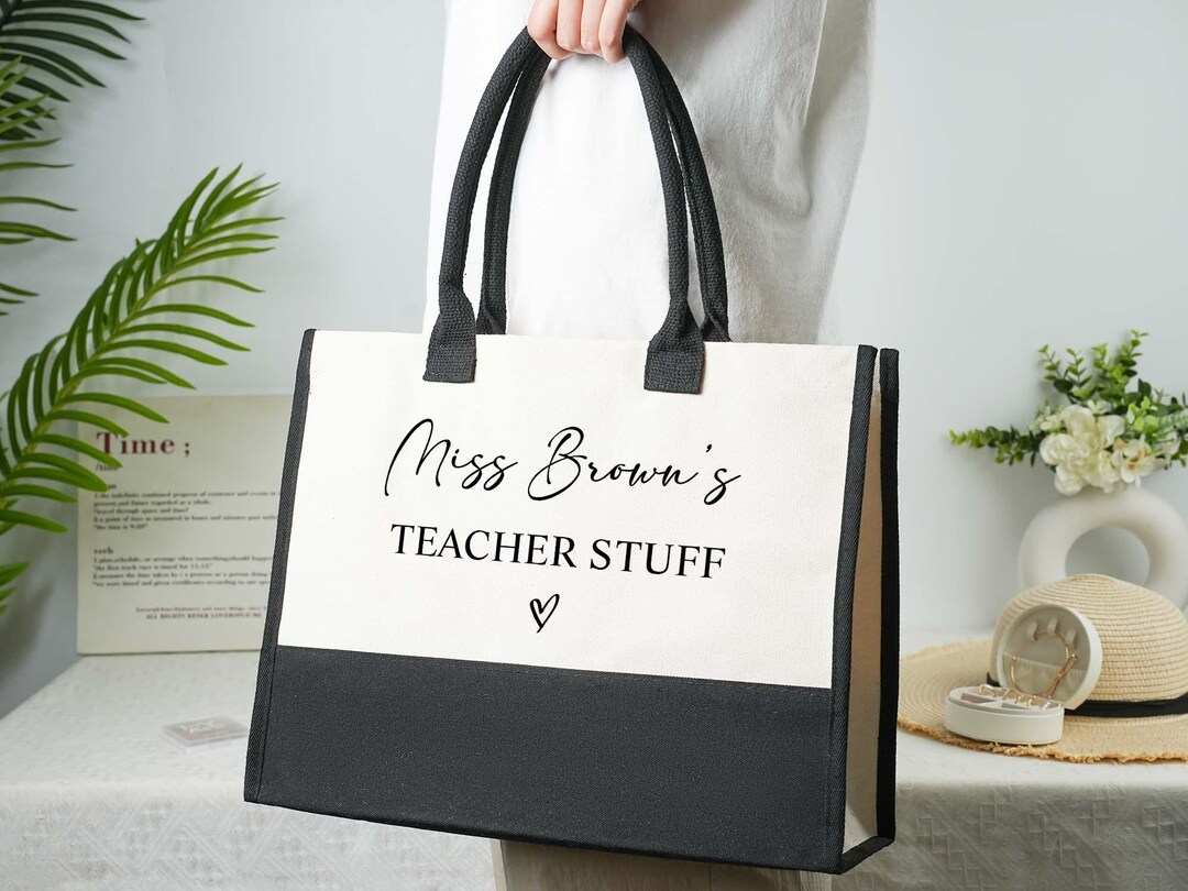 Personalized Teacher Tote Bag, Custom Educators Graduation Gift ...