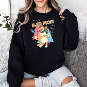 Bluey-Inspired Rad Mom Sweatshirt | Cute Family Hoodie | Mother's Day Gift