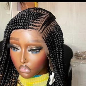 Braided wig/wig for black women/full lace braided wigs/curly tips wigs/African wigs/conrows braided wigs