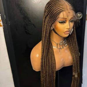 Braided wig/wig for black women/full lace braided wigs/curly tips wigs/African wigs/conrows braided wigs