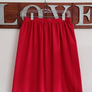 Vintage Knee Skirt | Medium Weight Cotton Skirt | Striped High Waist Skirt | A Line Skirt | 26&quot; Waist
