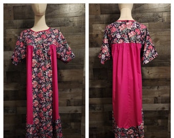 Vintage Muumuu Style Hawaiian Dress by RM Hawaii | M - See Actual Measurements Listed