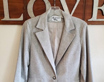 Vintage 1970's Gray Wool Blazer by Sagamore Way