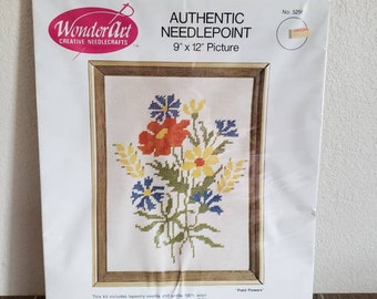 Wonder Art Stitch-A-Sampler #5061 Peace and Plenty or Sunset Stitchery Basket of Fall Flowers #2283 Vintage Embroidery Kit YOUR CHOICE