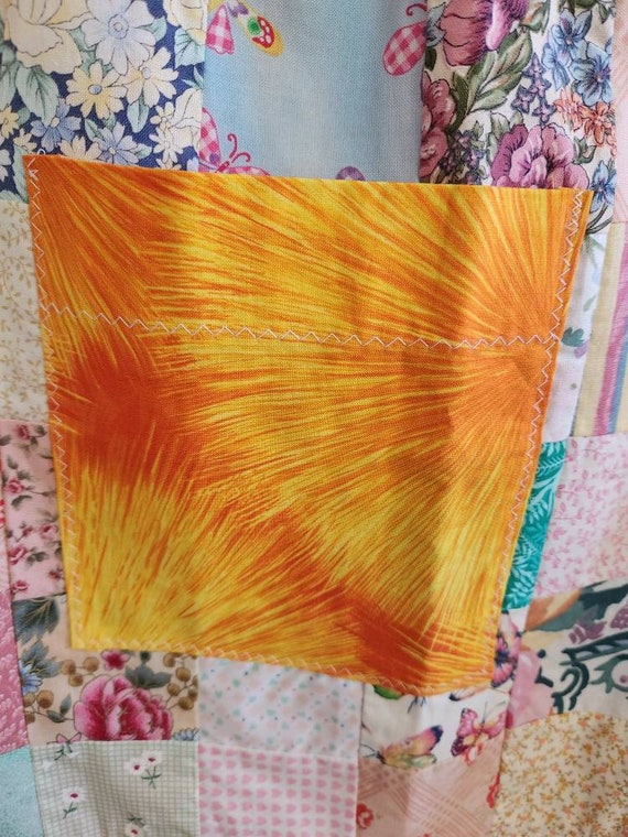 Vintage Patchwork Half Apron | Reversible Apron - image 3