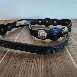 Vintage Black Belt Small Silver Western - Etsy display picture 3