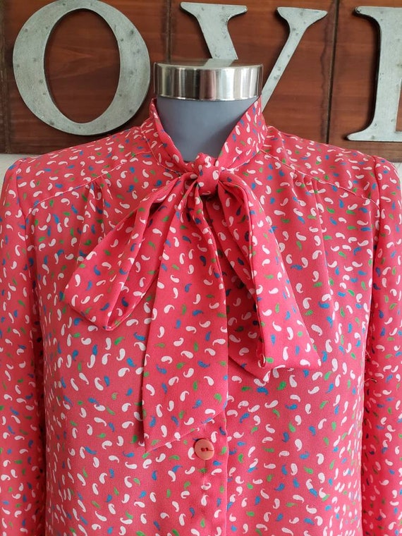 Vintage Blouse With Pussy Bow, Secretary Blouse, … - image 2