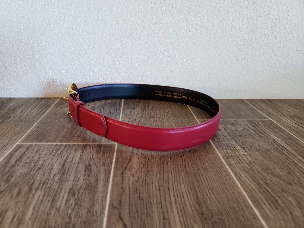 J.Crew Patent Leather Skinny Belt in Red