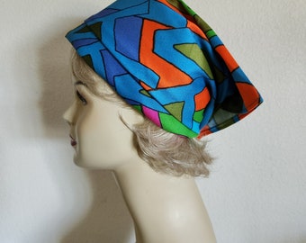 Custom Made Vintage Pucci Head Scarf Hat. Made by Ruth R 