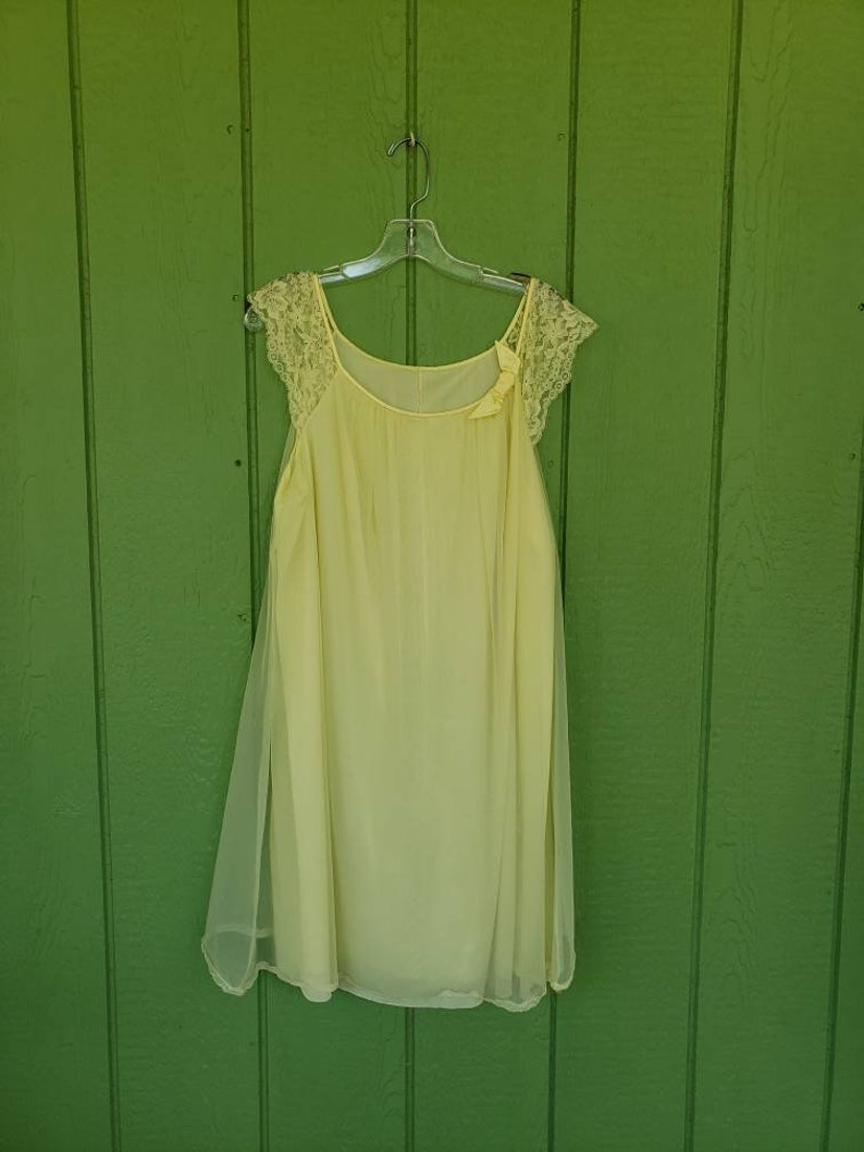 Vintage 1960's Sexy Baby Doll Style Nightie Yellow | Etsy