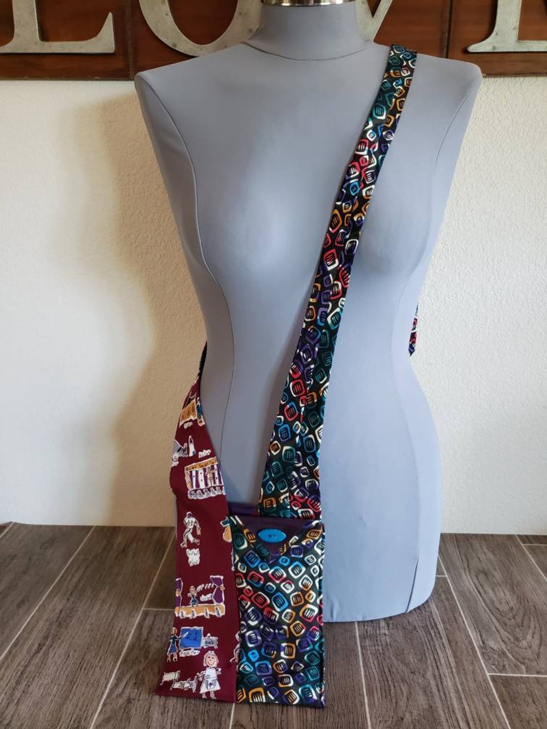 Vintage handmade crossbody bag