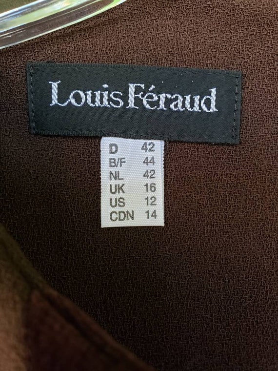 Vintage Louis Feraud Dress | Wool and Velvet Shea… - image 7