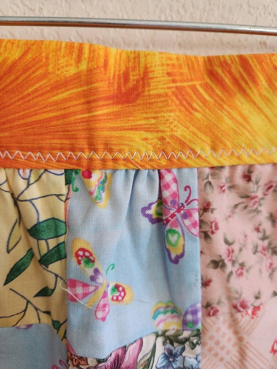 Vintage Patchwork Half Apron | Reversible Apron - image 2