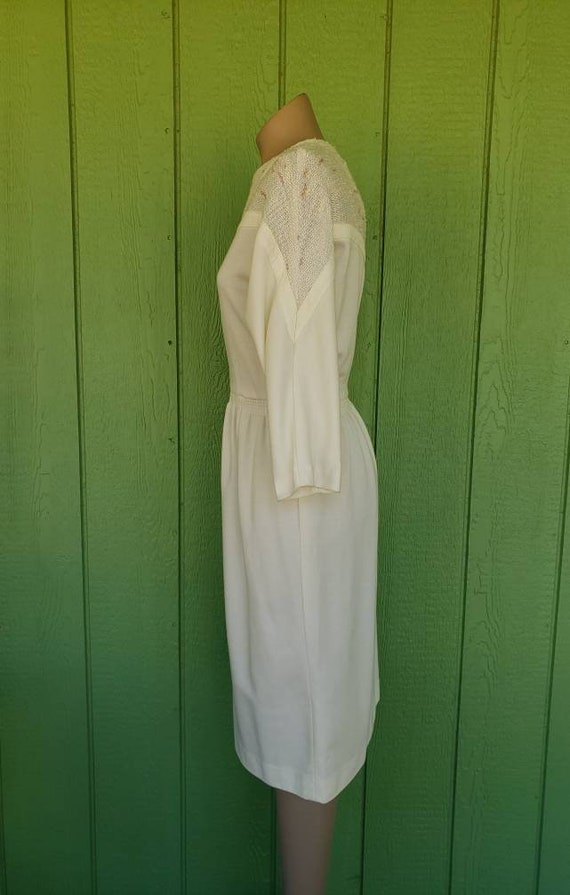 Vintage Melissa Petites Dress | Winter White Dres… - image 6