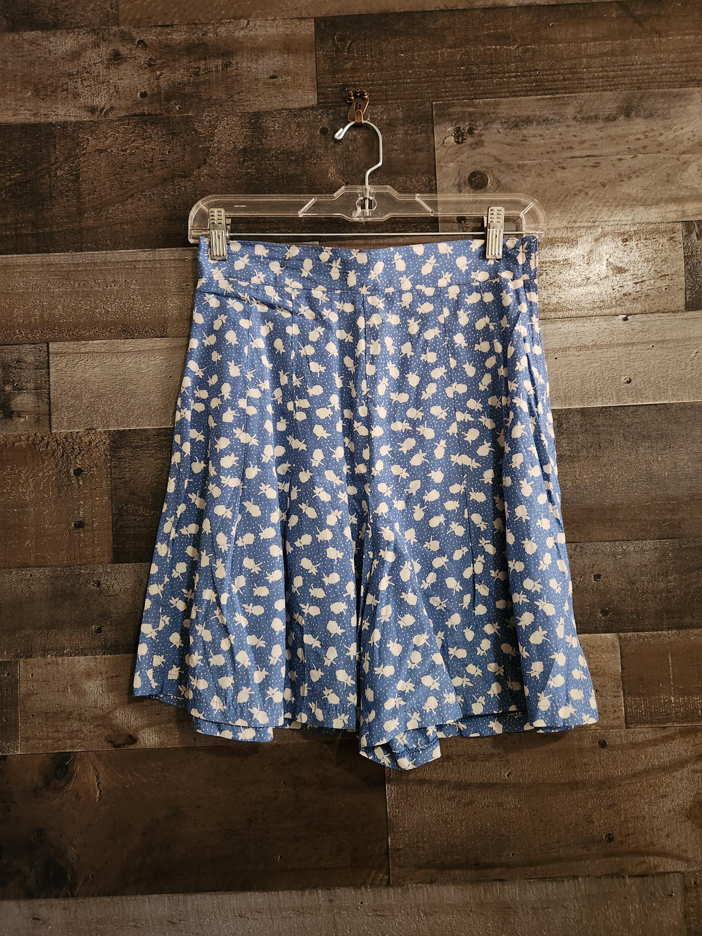 Vintage 1970's Does 1940's Skort Style Shorts | Full Leg High Waist Zide Zip Shorts by Tilty's