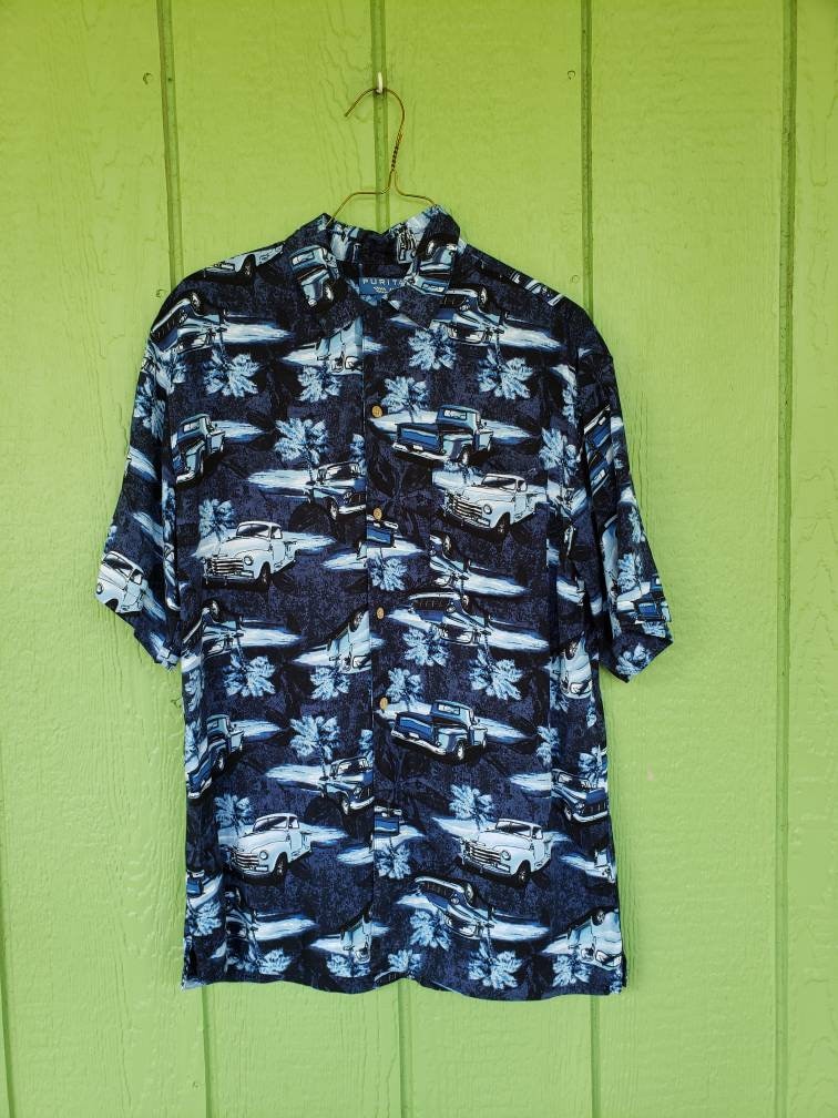 Vintage Men's Puritan Brand Rayon Shirt, Tropical Print Vintage Men's Puritan Brand Rayon Shirt, Tropical Print