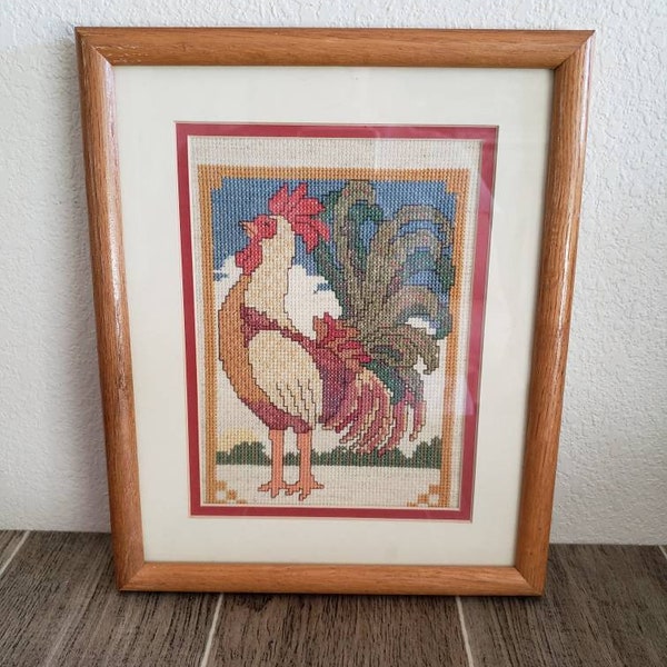 Rooster Framed Art Etsy