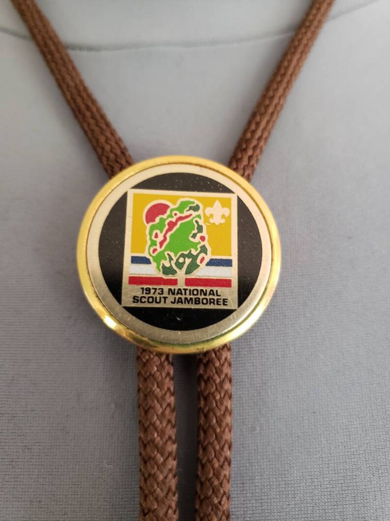 Jamboree Scout Bolo Tie Boy Scout Bolo Tie Vintage 1973 International Scout Jamboree Bolo Tie