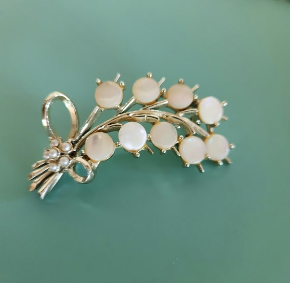 Broche Ancienne En Forme De Nœud Avec Pierre - Vintage, D'occasion
