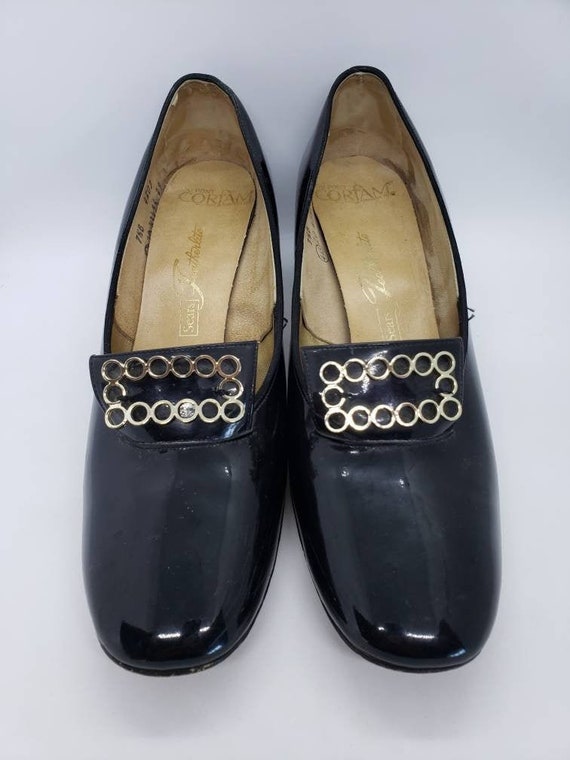Vintage 1960's Loafers, Patent Leather Loafer, Pil