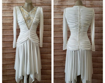 vintage wedding dress 60s Plus Size Tea Length Vintage Barn 1960s Wedding Dress for Older Bride