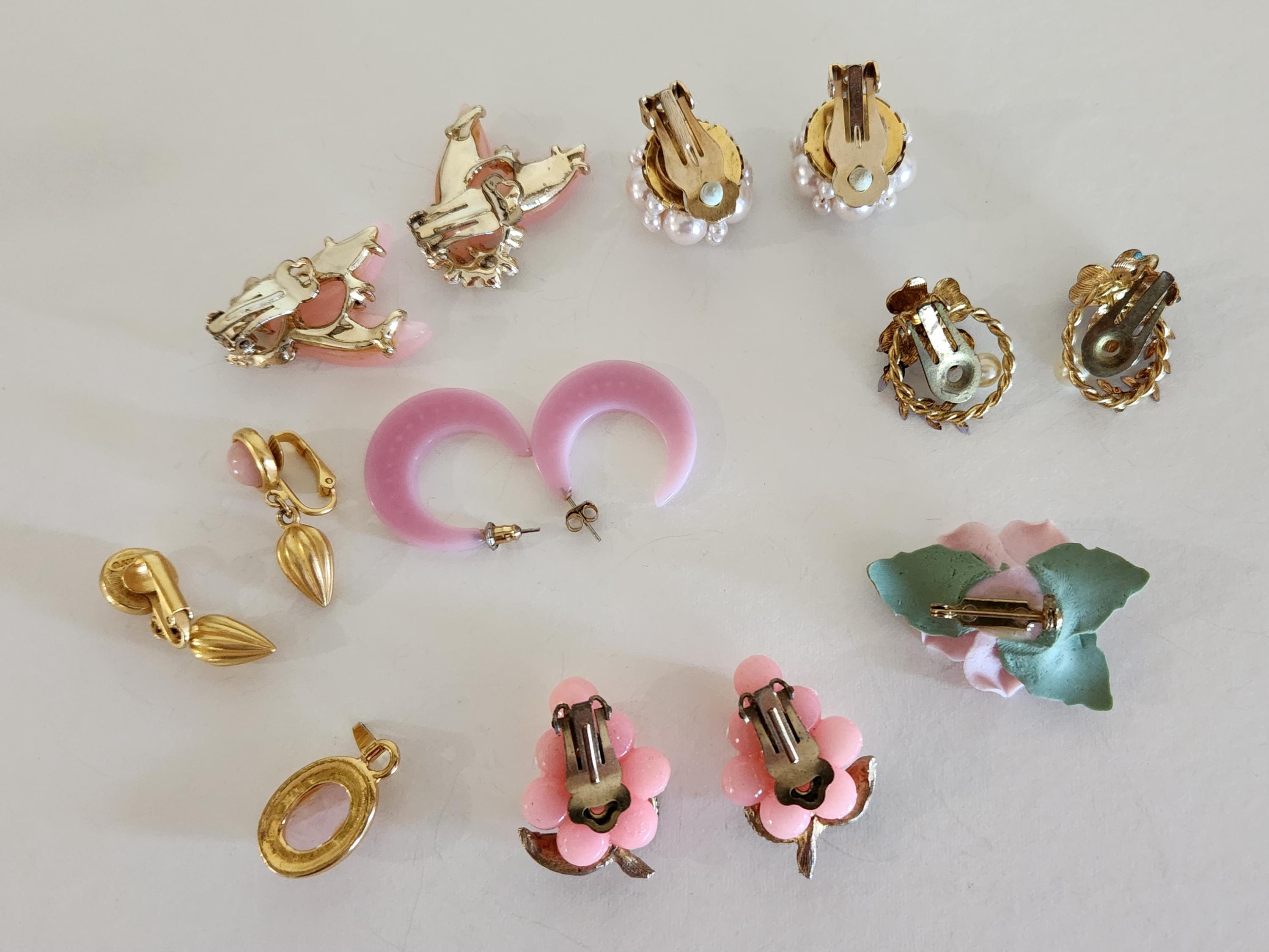 Vintage Pink Assorted Jewelry Lot | for Resale or Personal  display picture 1