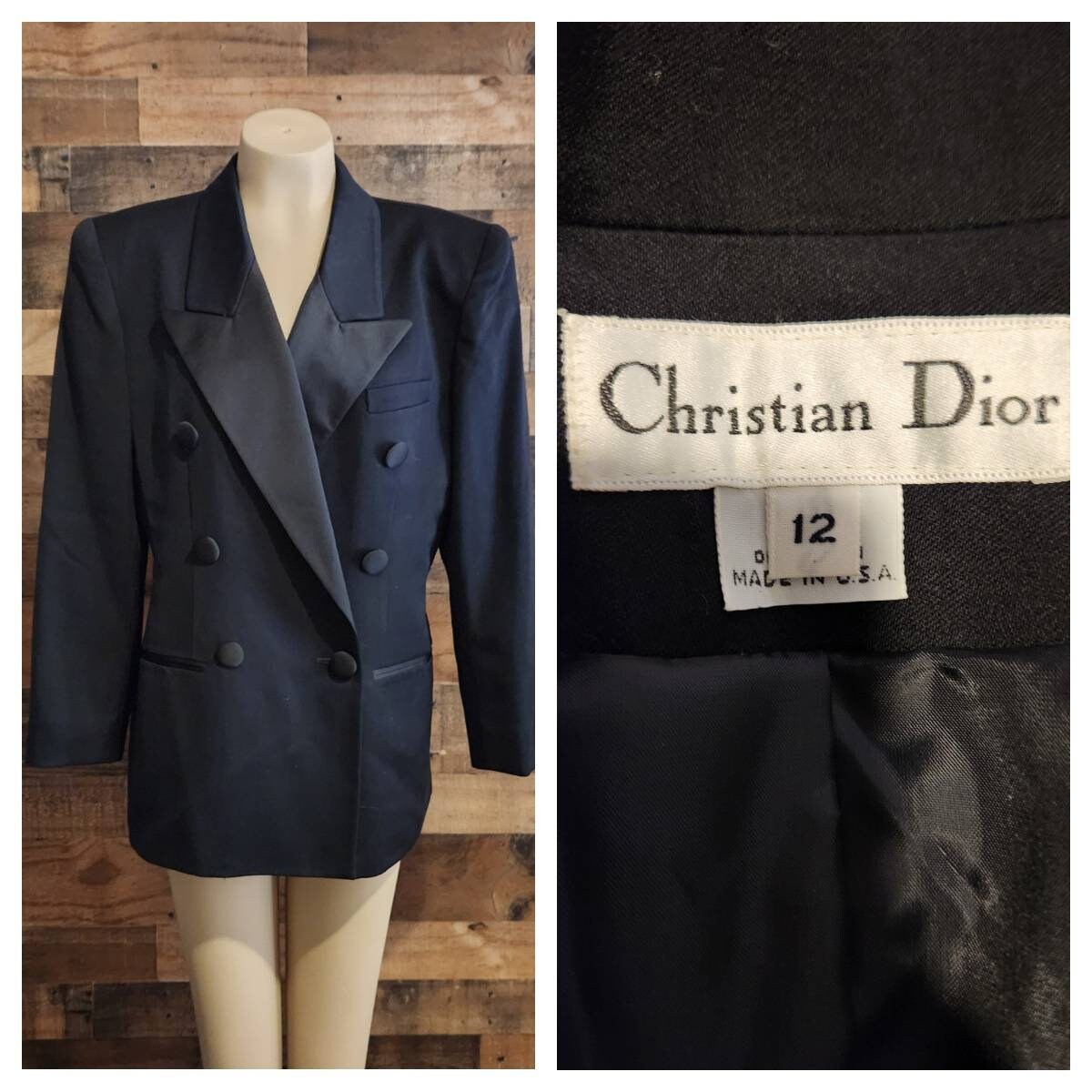 Christian dior double store breasted blazer