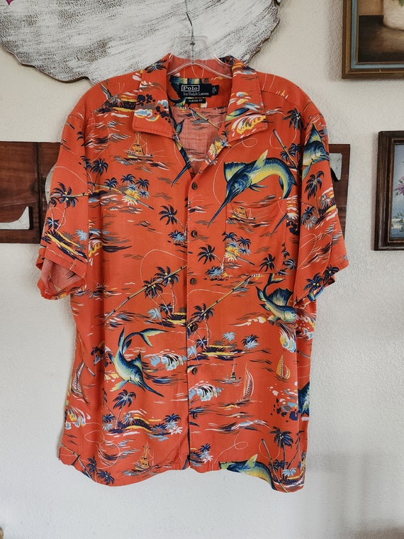 Vintage Polo by Ralph Lauren Hawaiian Print Shirt 