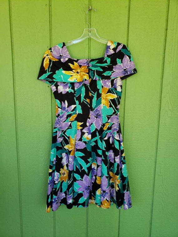 Vintage 1980's Summer Dress | Floral Summer Cockt… - image 8