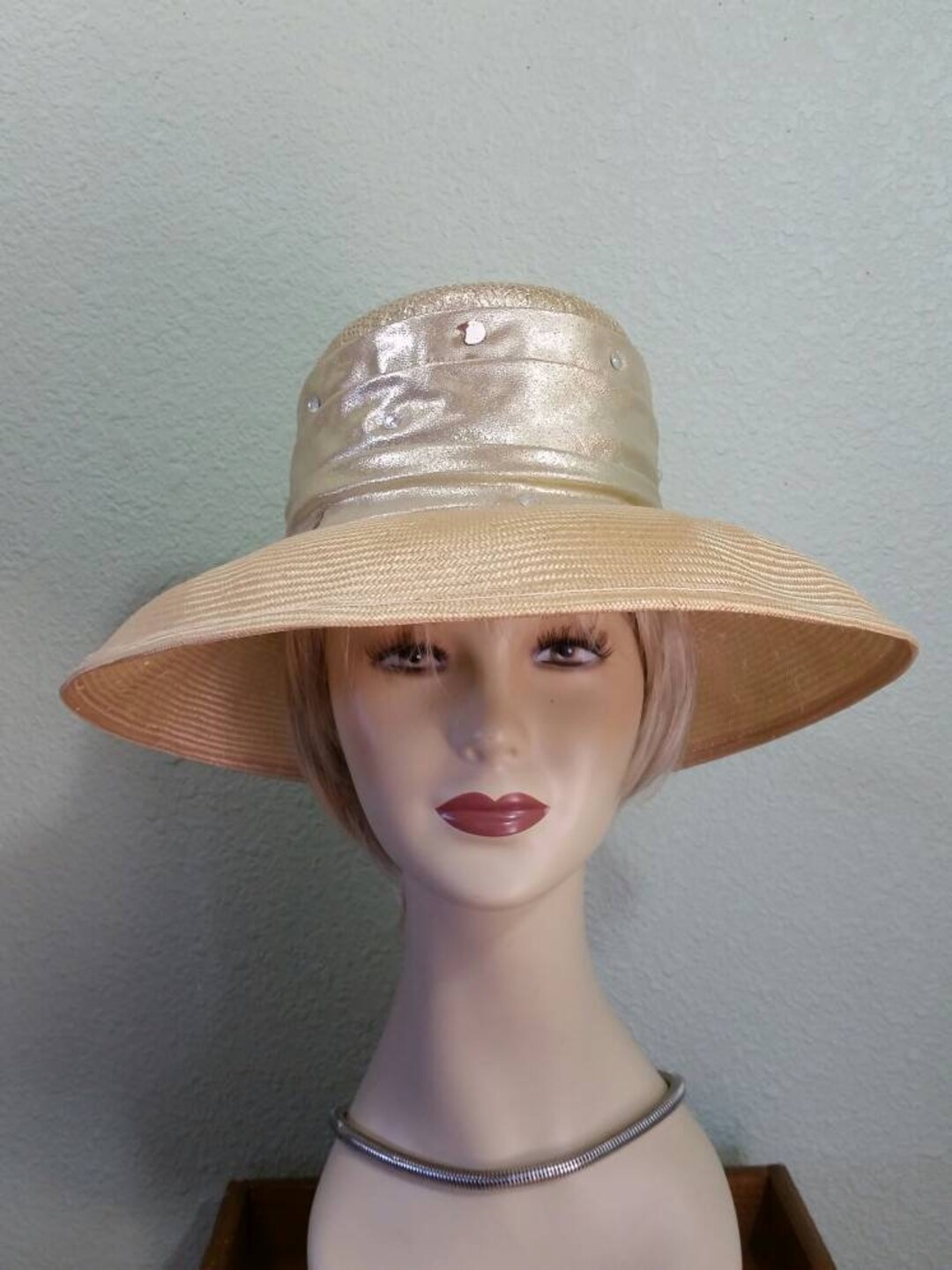 Vintage Michelle Mcgann By SONNI STRAW WESTERN HAT  beige Vintage Michelle McGann by Sonni Wide Brim | Mercari main image 3