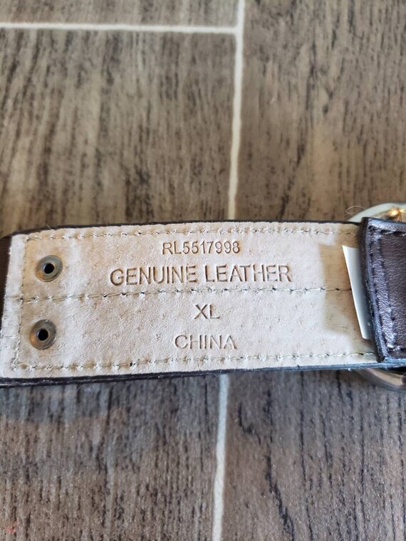 Vintage Tri-tone Leather and Metal Link Belt | Bronze Tan  display picture 3