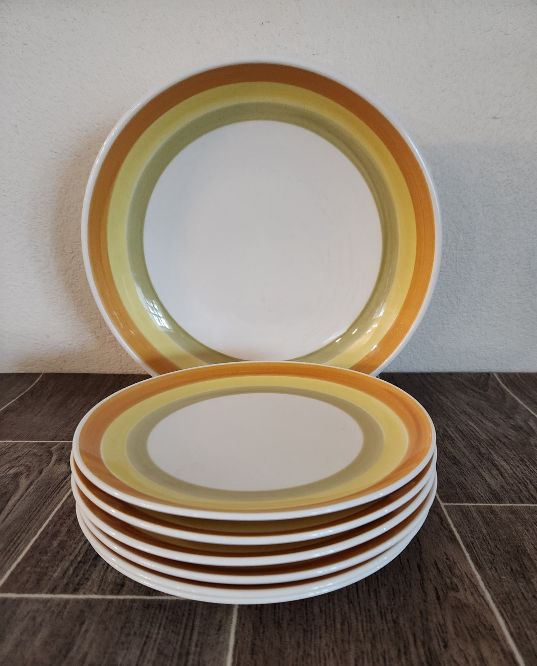Vintage 1970's Salad Plates With Salad Bowl | Nasco Japan - Milano ...