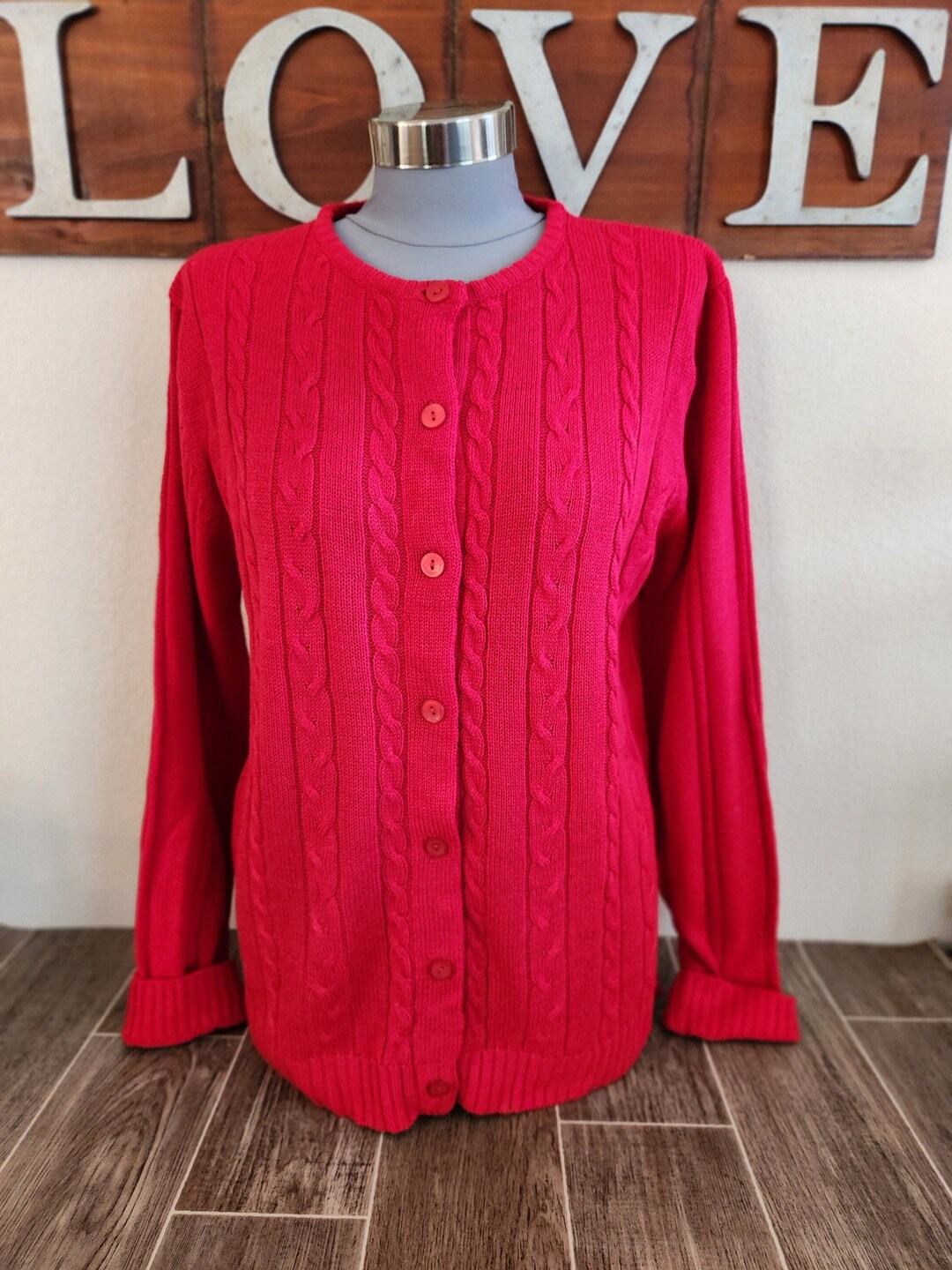 Vintage Heart Cardigan - Etsy