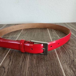 Vintage WCM New York - Red Leather Elastic Belt‎ with Braided Detail WCM NewYork Belt | eBay main image 4