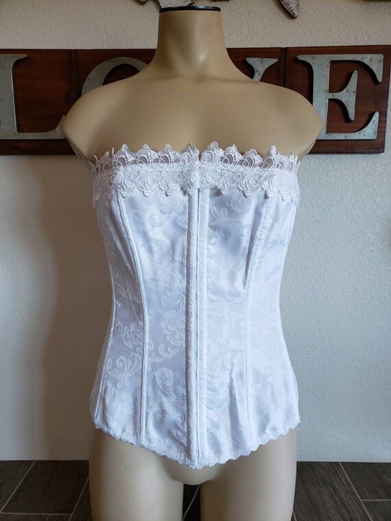 Vintage Fredericks of Hollywood Sexy White Bustier