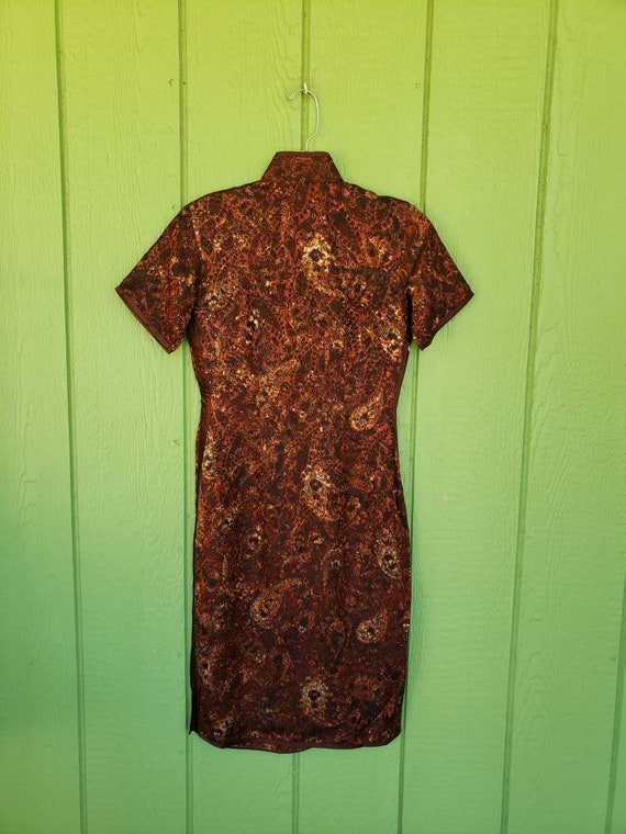 Vintage 1950's Asian Style Dress, Cheongsam Style… - image 4