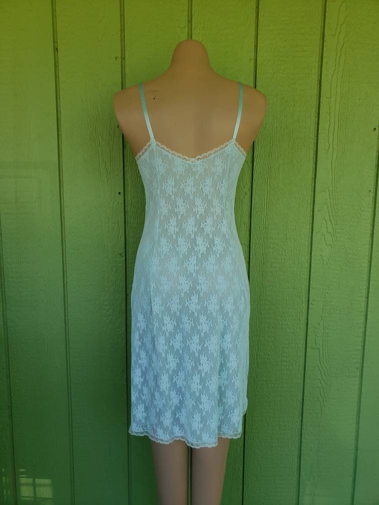 Vintage Baby Blue Lace Full Slip by Vanity Fair 32 Bust Lace Etsy