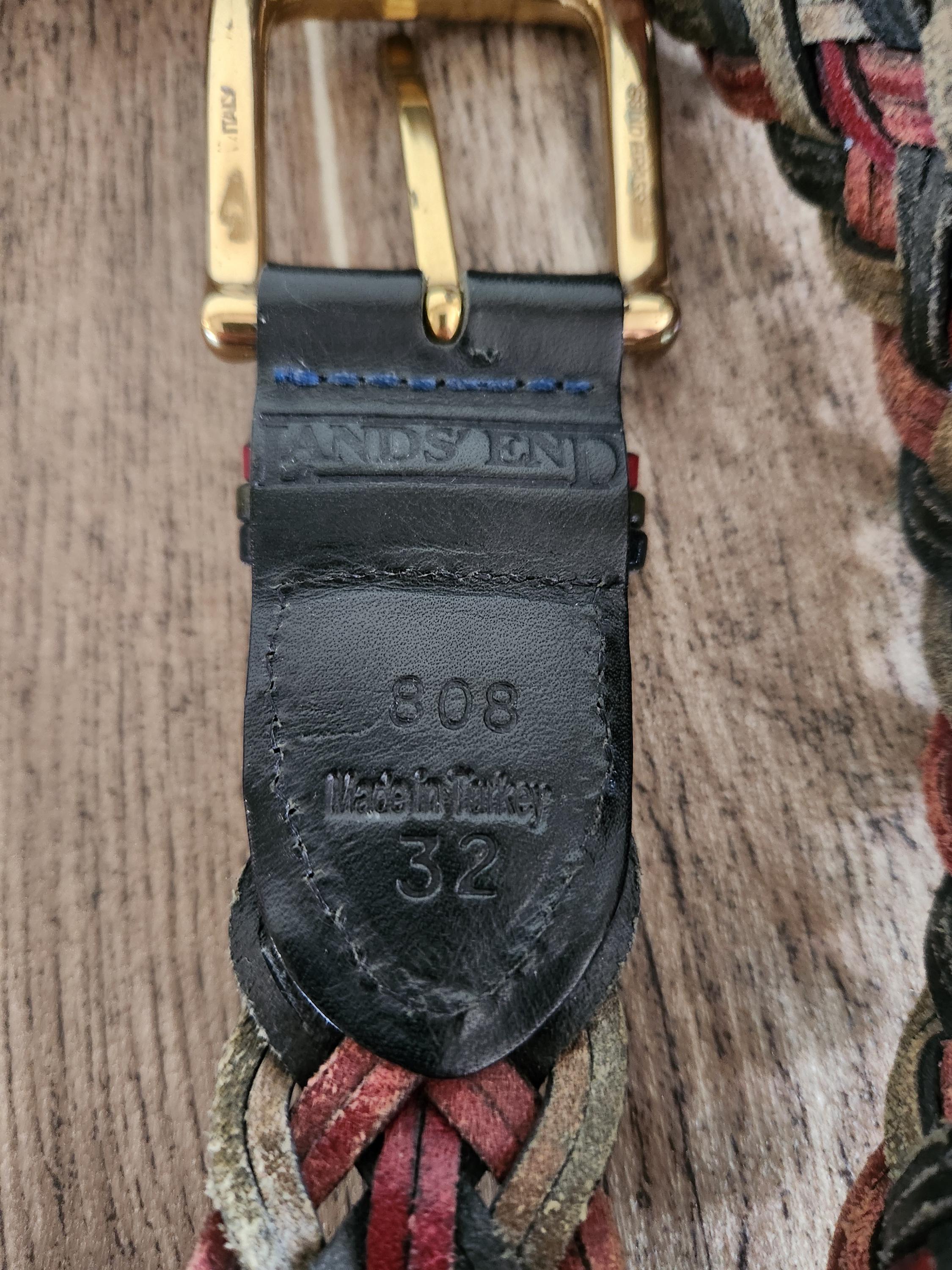 Vintage Braided Leather Belt | Multi Color Braided Belt  display picture 1